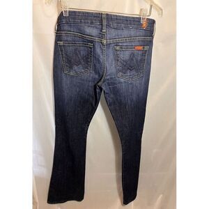 womens sz 26 (fits 30x33 ) seven for all man kind blue jeans A pocket Med‎ Wash